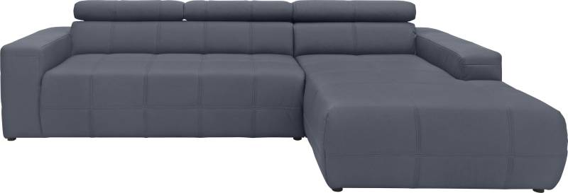 DOMO collection Ecksofa »Brandon Sitzbelastung 140 kg, grosse Ausführung, B/T/H: 289/177/80 cm«, mit Kopfteilverstellung, wahlweise Sitztiefenverstellung, L-Form von DOMO collection