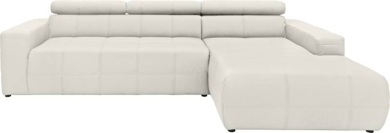 DOMO collection Ecksofa »Brandon Sitzbelastung 140 kg, grosse Ausführung, B/T/H: 289/177/80 cm«, mit Kopfteilverstellung, wahlweise Sitztiefenverstellung, L-Form von DOMO collection