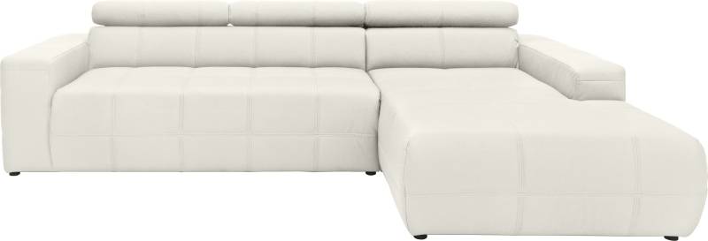 DOMO collection Ecksofa »Brandon Sitzbelastung 140 kg, grosse Ausführung, B/T/H: 289/177/80 cm«, mit Kopfteilverstellung, wahlweise Sitztiefenverstellung, L-Form von DOMO collection