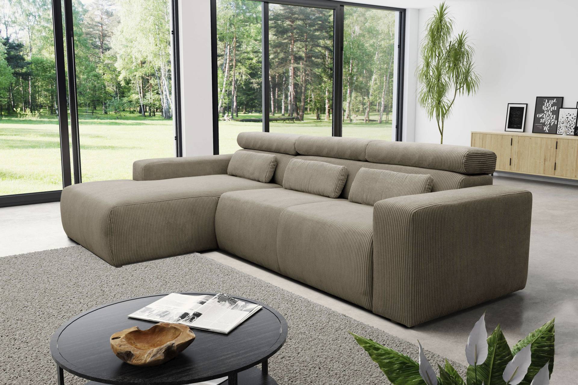 DOMO collection Ecksofa »Brandon grosse Ausführung B/T/H: 289/177/80 cm, auch in Leder und Cord« von DOMO collection