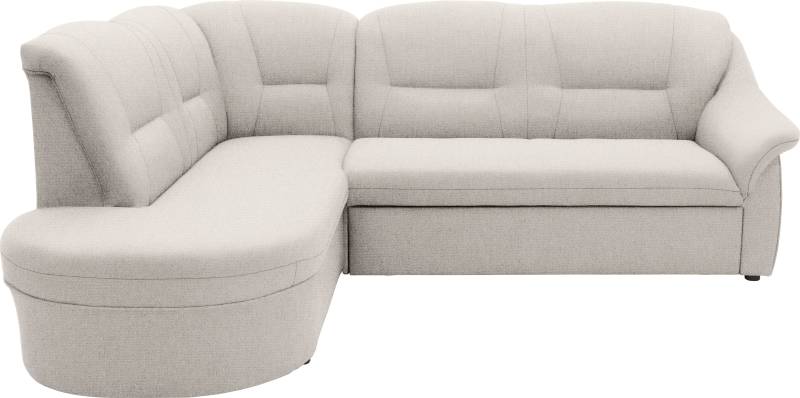 DOMO collection Ecksofa »Faenza für kleine Räume, Stellmasse 232,176cm, komfortabel, L-Form«, mit Ottomane, zeitlos, elegante Armlehnen, wahlweise mit Bettfunktion von DOMO collection