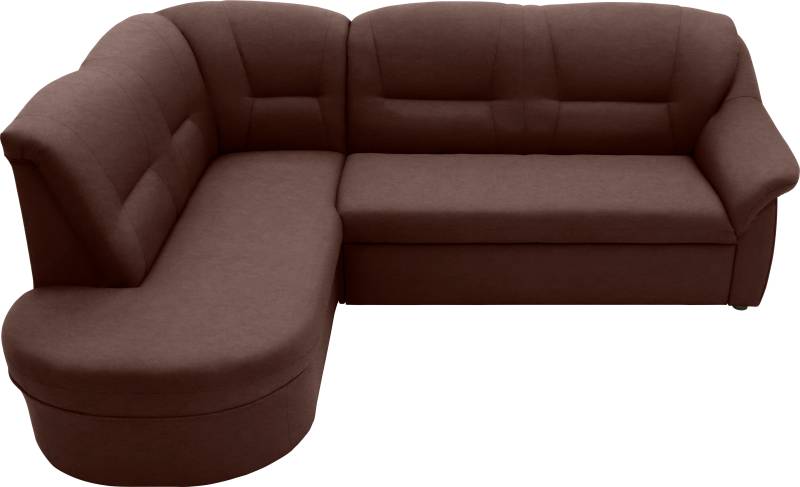 DOMO collection Ecksofa »Faenza für kleine Räume, Stellmasse 232,176cm, komfortabel, L-Form«, mit Ottomane, zeitlos, elegante Armlehnen, wahlweise mit Bettfunktion von DOMO collection