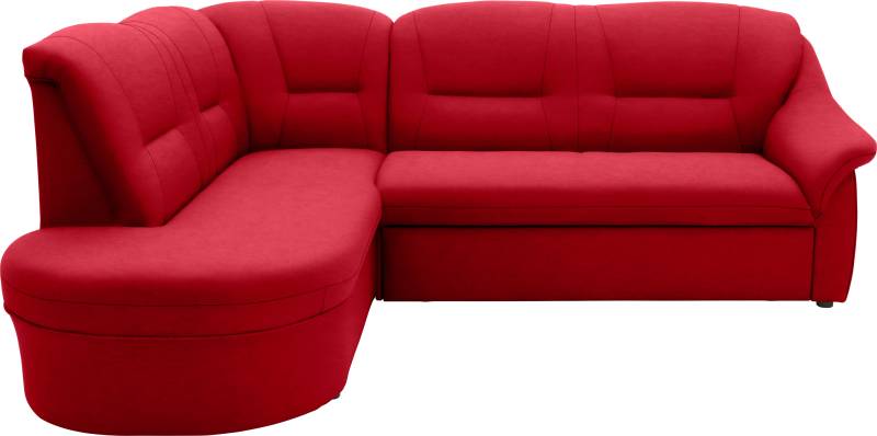 DOMO collection Ecksofa »Faenza für kleine Räume, Stellmasse 232,176cm, komfortabel, L-Form«, mit Ottomane, zeitlos, elegante Armlehnen, wahlweise mit Bettfunktion von DOMO collection