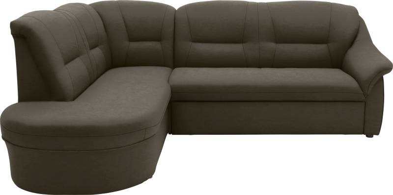 DOMO collection Ecksofa »Faenza für kleine Räume, Stellmasse 232,176cm, komfortabel, L-Form«, mit Ottomane, zeitlos, elegante Armlehnen, wahlweise mit Bettfunktion von DOMO collection