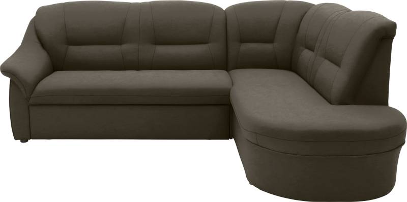 DOMO collection Ecksofa »Faenza für kleine Räume, Stellmasse 232,176cm, komfortabel, L-Form«, mit Ottomane, zeitlos, elegante Armlehnen, wahlweise mit Bettfunktion von DOMO collection