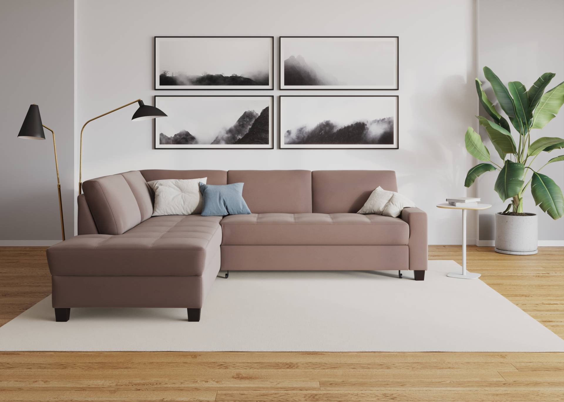 DOMO collection Ecksofa »Florentina zeitlos und elegant, Sitznähte als Designelement, L-Form«, wahlweise mit Bettfunktion, mit Kontrastnaht, Komfortsitzhöhe 47cm DOMO collection Ecksofa »Florentina zeitlos und elegant, Sitznähte als Designelement, L-Form«, wahlweise mit Bettfunktion, mit Kontrastnaht, Komfortsitzhöhe 47cm von DOMO collection