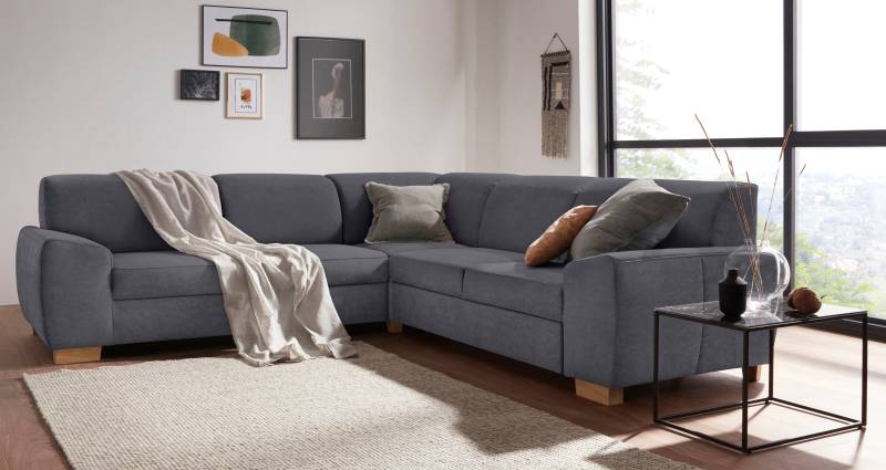 DOMO collection Ecksofa »Incanto kubische Formensprache, komfortabel, flache Armlehnen, L-Form«, wahlweise mit Bettfunktion von DOMO collection