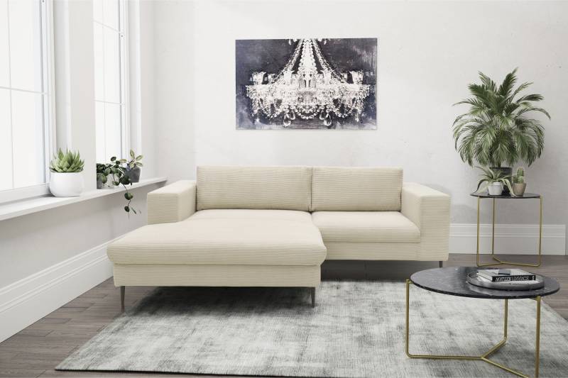 DOMO collection Ecksofa »Modica kompakt und elegant, Breite 244, L-Form«, moderne Optik mit extrabreiter Recamiere, auch in Cord von DOMO collection