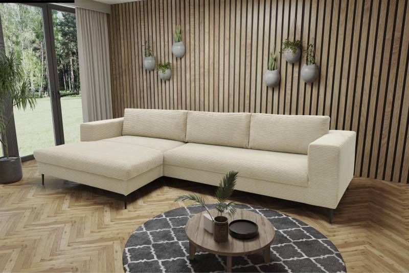 DOMO collection Ecksofa »Modica, zeitlos und elegant, L-Form«, moderne Optik mit extrabreiter Recamiere, auch in Cord von DOMO collection