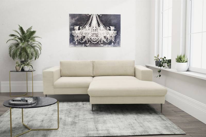 DOMO collection Ecksofa »Modica kompakt und elegant, Breite 244, L-Form«, moderne Optik mit extrabreiter Recamiere, auch in Cord von DOMO collection