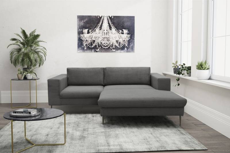 DOMO collection Ecksofa »Modica kompakt und elegant, Breite 244, L-Form«, moderne Optik mit extrabreiter Recamiere, auch in Cord von DOMO collection
