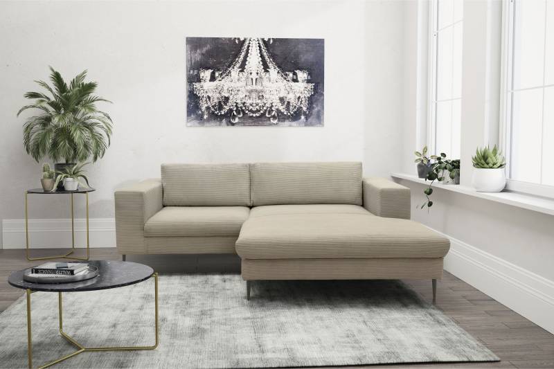 DOMO collection Ecksofa »Modica kompakt und elegant, Breite 244, L-Form«, moderne Optik mit extrabreiter Recamiere, auch in Cord von DOMO collection