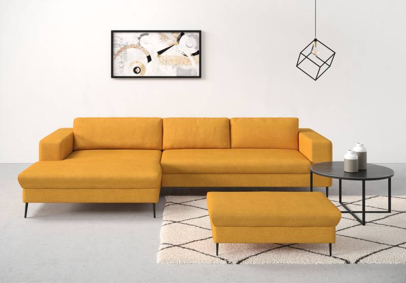 DOMO collection Ecksofa »Modica, zeitlos und elegant, L-Form«, moderne Optik mit extrabreiter Recamiere, auch in Cord von DOMO collection
