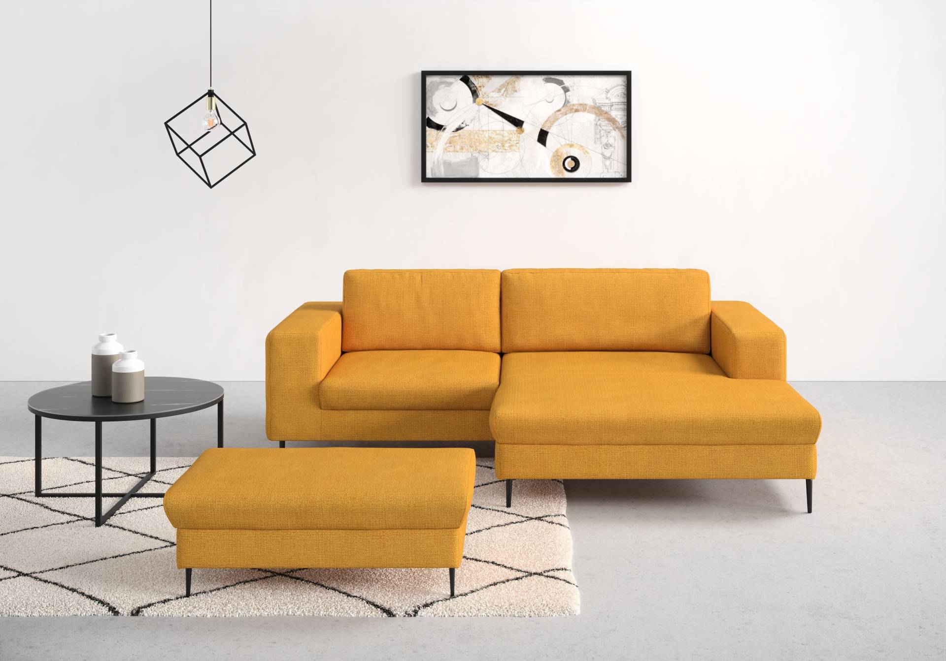 DOMO collection Ecksofa »Modica kompakt und elegant, Breite 244, L-Form«, moderne Optik mit extrabreiter Recamiere, auch in Cord von DOMO collection