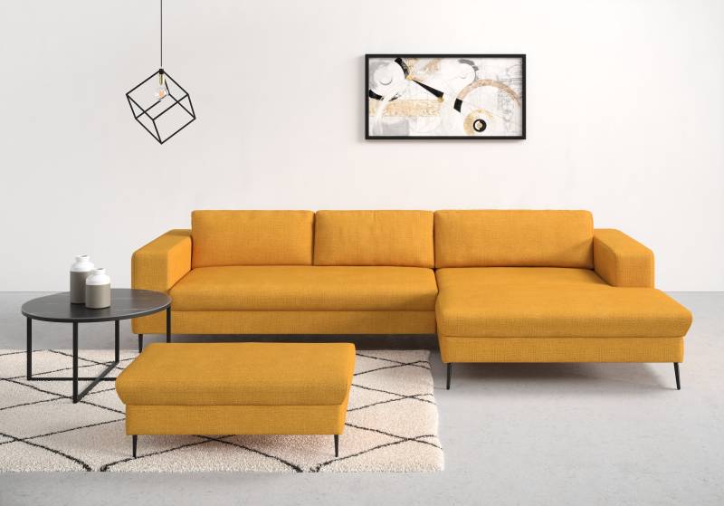 DOMO collection Ecksofa »Modica, zeitlos und elegant, L-Form«, moderne Optik mit extrabreiter Recamiere, auch in Cord von DOMO collection
