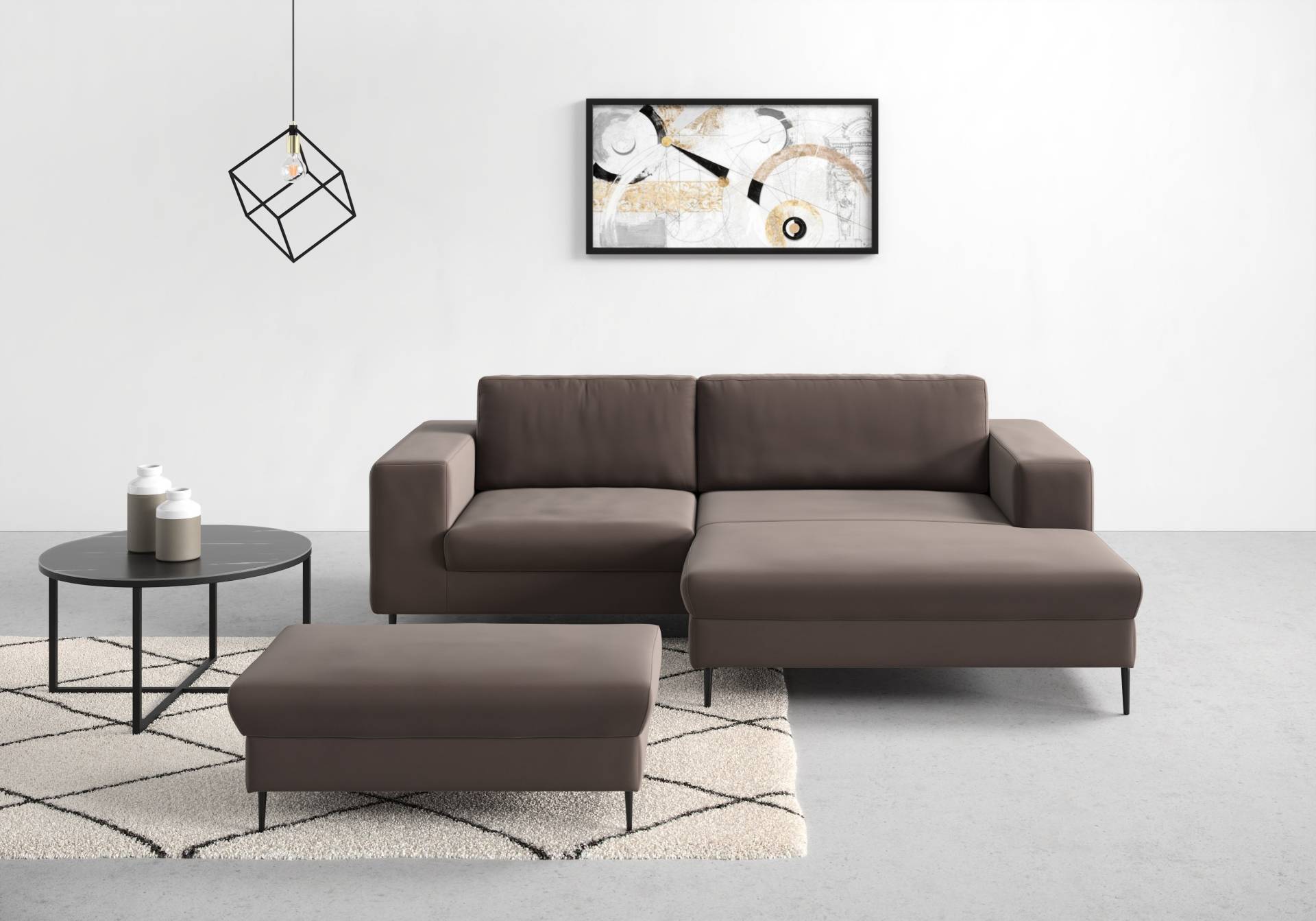 DOMO collection Ecksofa »Modica kompakt und elegant, Breite 244, L-Form«, moderne Optik mit extrabreiter Recamiere, auch in Cord DOMO collection Ecksofa »Modica kompakt und elegant, Breite 244, L-Form«, moderne Optik mit extrabreiter Recamiere, auch in Cord von DOMO collection