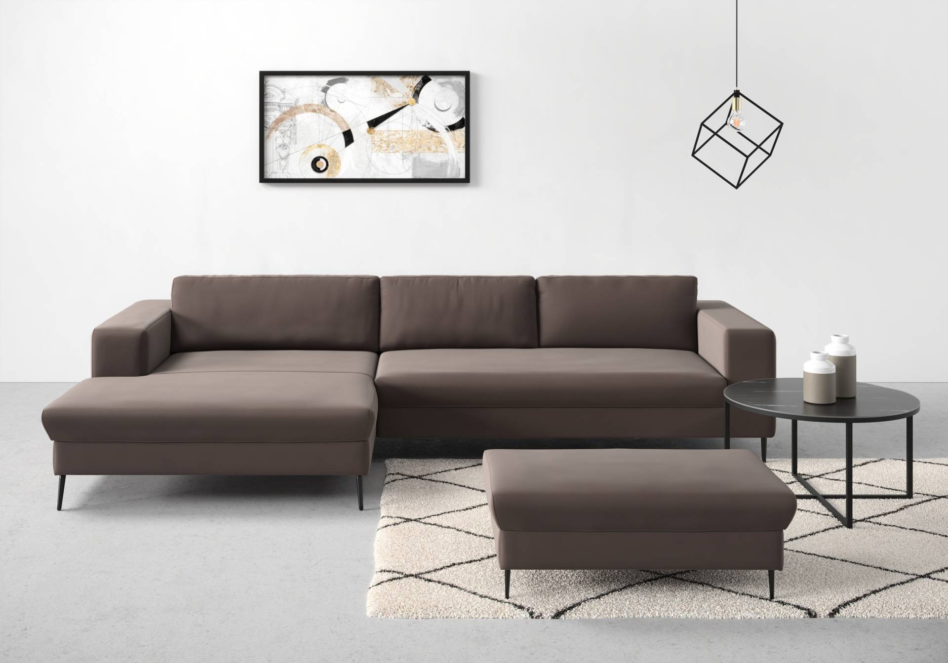 DOMO collection Ecksofa »Modica, zeitlos und elegant, L-Form«, moderne Optik mit extrabreiter Recamiere, auch in Cord DOMO collection Ecksofa »Modica, zeitlos und elegant, L-Form«, moderne Optik mit extrabreiter Recamiere, auch in Cord von DOMO collection