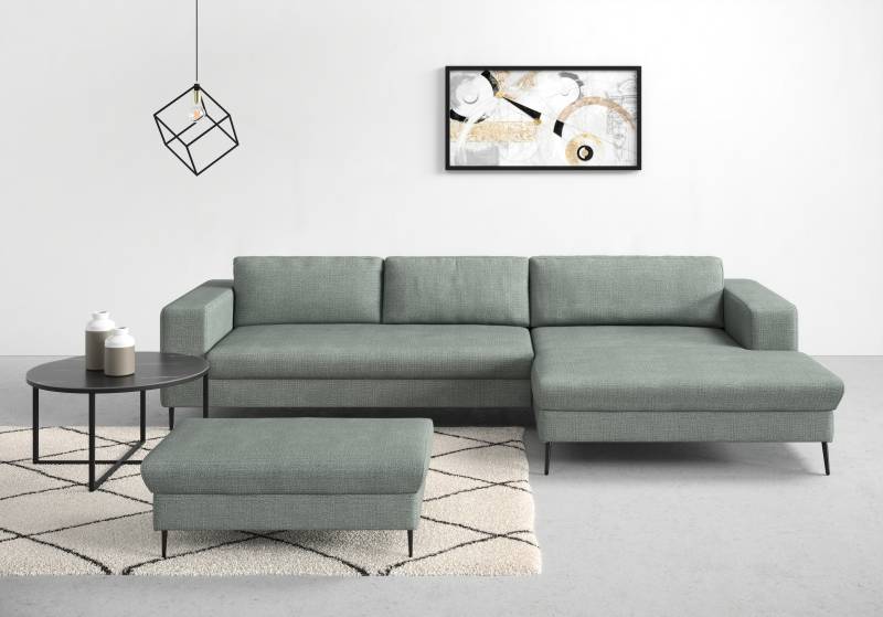 DOMO collection Ecksofa »Modica, zeitlos und elegant, L-Form«, moderne Optik mit extrabreiter Recamiere, auch in Cord von DOMO collection