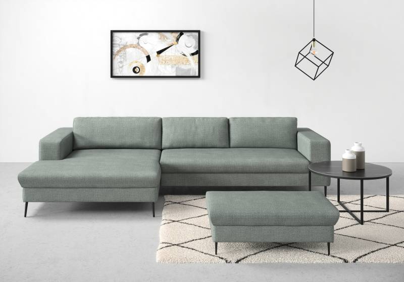 DOMO collection Ecksofa »Modica, zeitlos und elegant, L-Form«, moderne Optik mit extrabreiter Recamiere, auch in Cord von DOMO collection