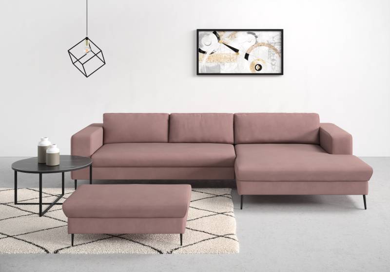 DOMO collection Ecksofa »Modica, zeitlos und elegant, L-Form«, moderne Optik mit extrabreiter Recamiere, auch in Cord von DOMO collection