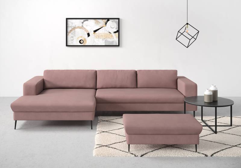 DOMO collection Ecksofa »Modica, zeitlos und elegant, L-Form«, moderne Optik mit extrabreiter Recamiere, auch in Cord von DOMO collection