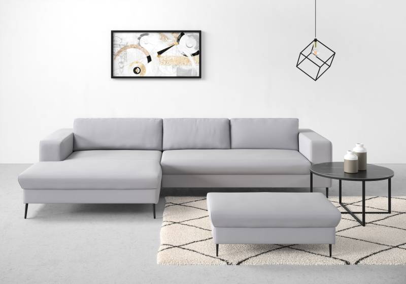 DOMO collection Ecksofa »Modica, zeitlos und elegant, L-Form«, moderne Optik mit extrabreiter Recamiere, auch in Cord von DOMO collection