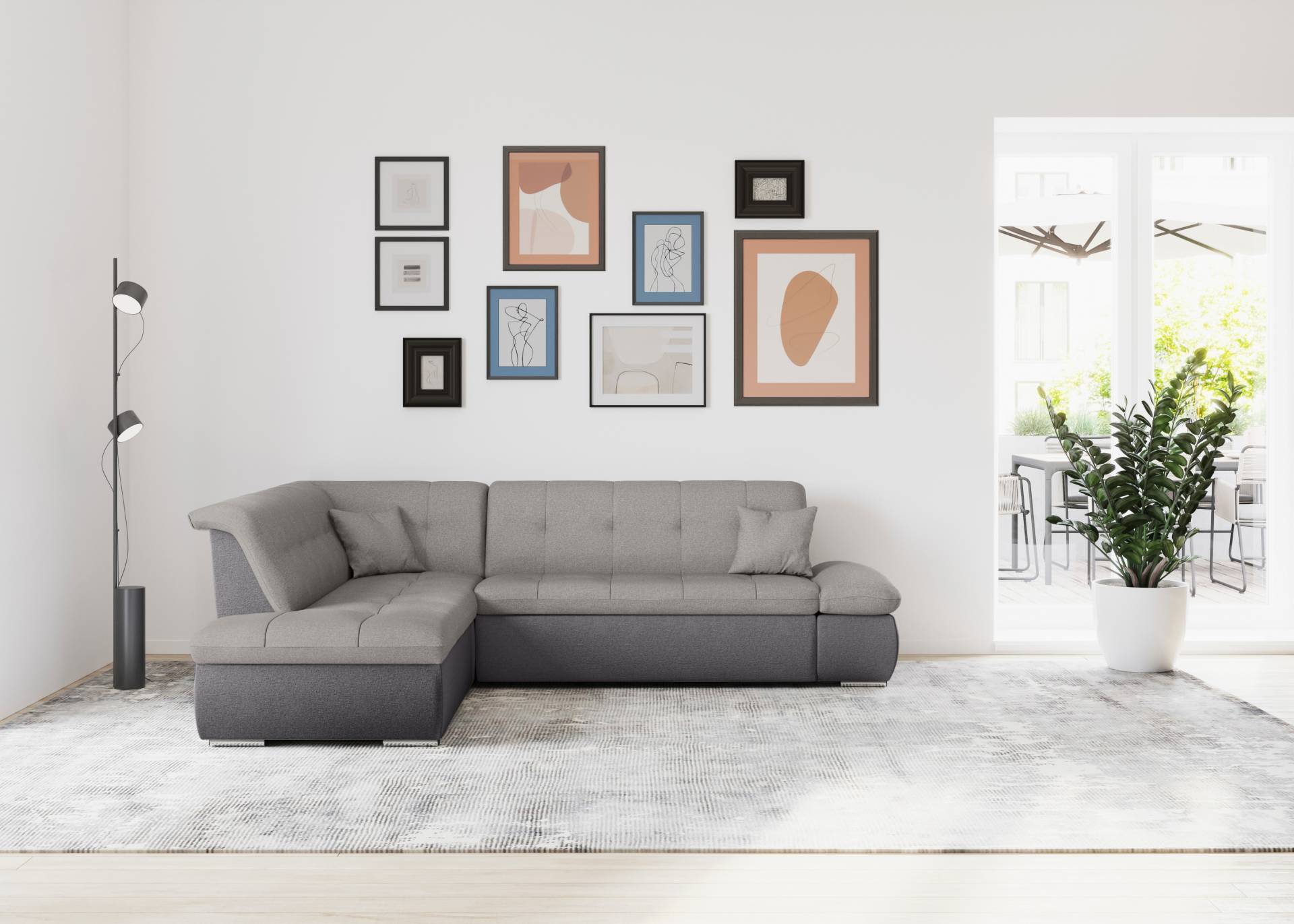 DOMO collection Ecksofa »Moric L-Form«, wahlweise mit Bettfunktion und Armlehnenverstellung, auch in Cord von DOMO collection