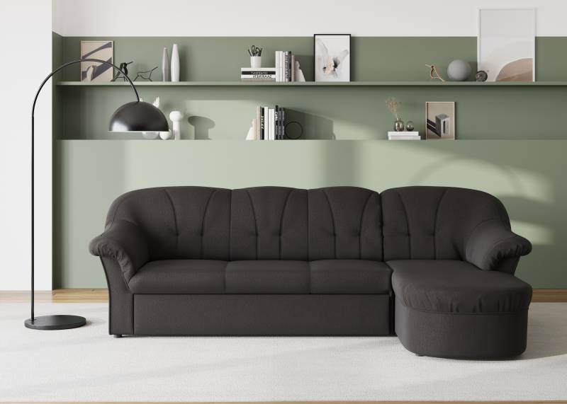 DOMO collection Ecksofa »Pegnitz, elegante Rückensteppung, kompakte Stellmasse 238/141cm, L-Form«, wahlweise mit Bettfunktion von DOMO collection