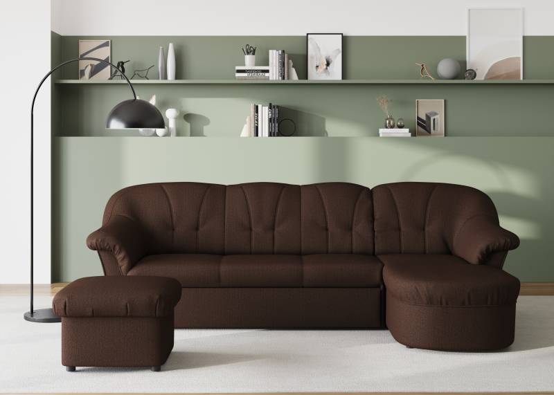 DOMO collection Ecksofa »Pegnitz, elegante Rückensteppung, kompakte Stellmasse 238/141cm, L-Form«, wahlweise mit Bettfunktion von DOMO collection