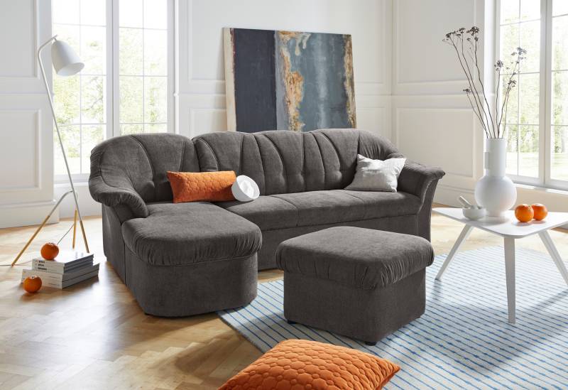 DOMO collection Ecksofa »Pegnitz, elegante Rückensteppung, komfortabel, L-Form«, wahlweise mit Bettfunktion von DOMO collection