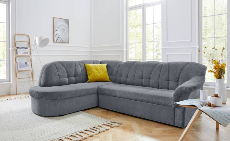 DOMO collection Ecksofa »Pegnitz, elegante Rückensteppung, zeitlose Formensprache, L-Form«, wahlweise mit Bettfunktion von DOMO collection