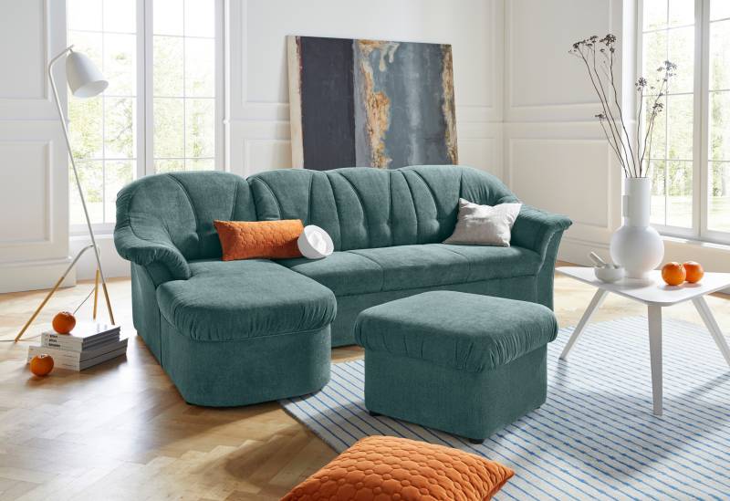 DOMO collection Ecksofa »Pegnitz, elegante Rückensteppung, komfortabel, L-Form«, wahlweise mit Bettfunktion von DOMO collection