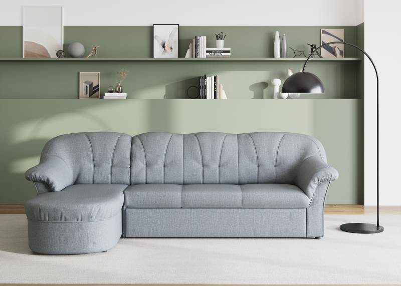 DOMO collection Ecksofa »Pegnitz, elegante Rückensteppung, kompakte Stellmasse 238/141cm, L-Form«, wahlweise mit Bettfunktion von DOMO collection