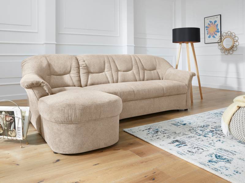 DOMO collection Ecksofa »Sarafina zeitlos und komfortabel, optional mit Federkern, L-Form«, wahlweise mit Bettfunktion von DOMO collection