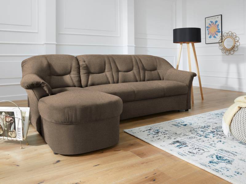 DOMO collection Ecksofa »Sarafina zeitlos und komfortabel, optional mit Federkern, L-Form«, wahlweise mit Bettfunktion von DOMO collection