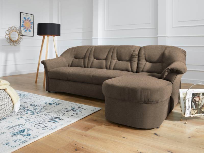 DOMO collection Ecksofa »Sarafina zeitlos und komfortabel, optional mit Federkern, L-Form«, wahlweise mit Bettfunktion von DOMO collection