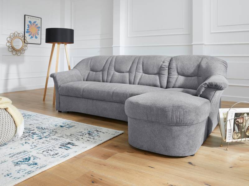 DOMO collection Ecksofa »Sarafina zeitlos und komfortabel, optional mit Federkern, L-Form«, wahlweise mit Bettfunktion von DOMO collection
