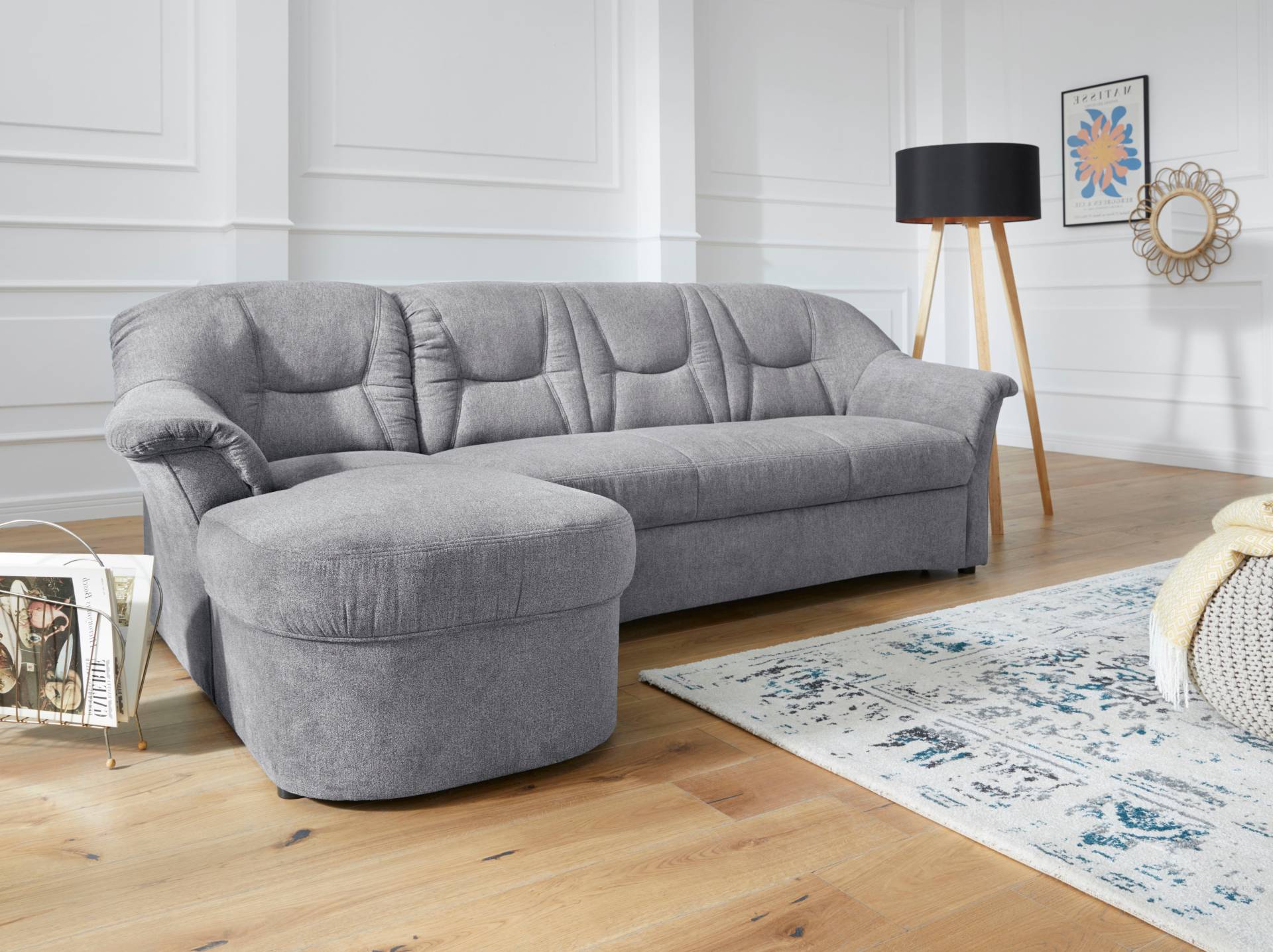 DOMO collection Ecksofa »Sarafina zeitlos und komfortabel, optional mit Federkern, L-Form«, wahlweise mit Bettfunktion von DOMO collection