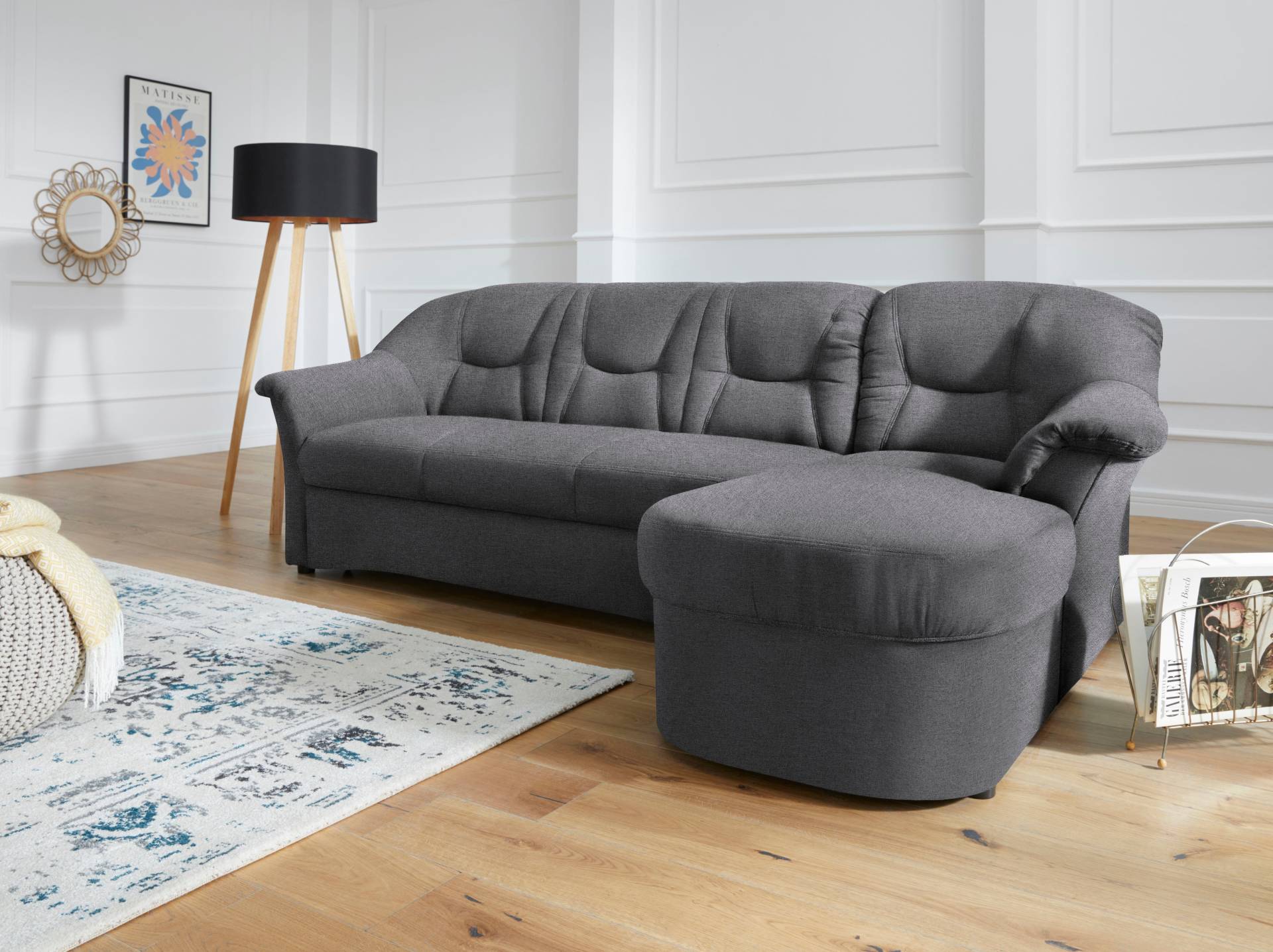 DOMO collection Ecksofa »Sarafina zeitlos und komfortabel, optional mit Federkern, L-Form«, wahlweise mit Bettfunktion von DOMO collection