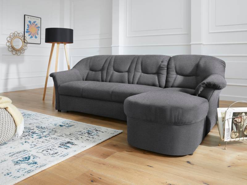 DOMO collection Ecksofa »Sarafina zeitlos und komfortabel, optional mit Federkern, L-Form«, wahlweise mit Bettfunktion von DOMO collection
