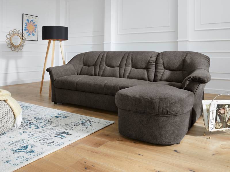 DOMO collection Ecksofa »Sarafina zeitlos und komfortabel, optional mit Federkern, L-Form«, wahlweise mit Bettfunktion von DOMO collection
