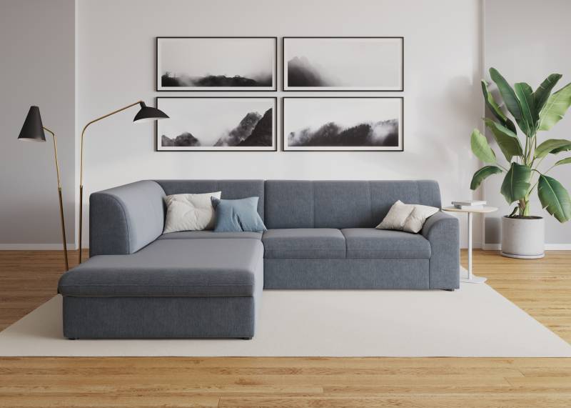 DOMO collection Ecksofa »Topper zeitlos elegant, kompakte Stellmasse, OTTOs Choice, L-Form«, mit Ottomane, wahlweise mit Schlaffunktion von DOMO collection