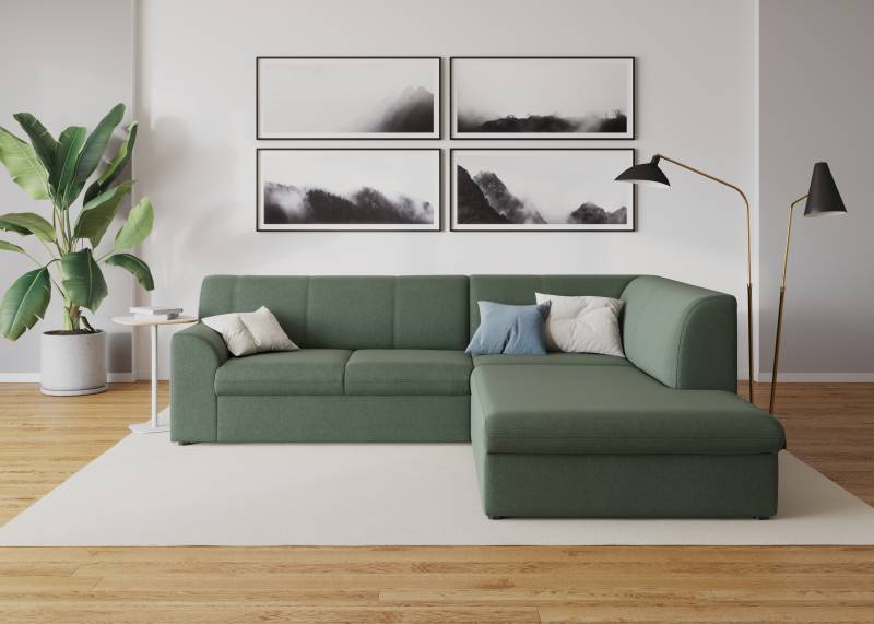 DOMO collection Ecksofa »Topper zeitlos elegant, kompakte Stellmasse, OTTOs Choice, L-Form«, mit Ottomane, wahlweise mit Schlaffunktion von DOMO collection