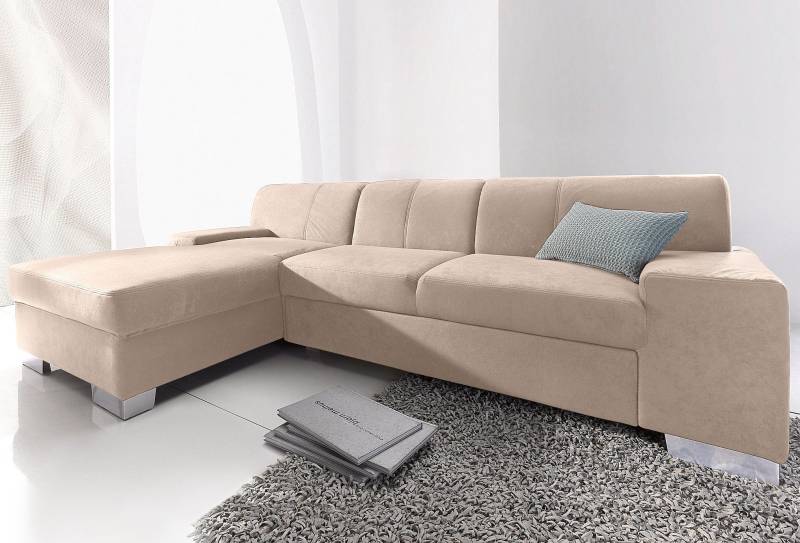 DOMO collection Ecksofa »Star, zeitlose Formensprache, elegante Optik, L-Form«, wahlweise mit Bettfunktion von DOMO collection
