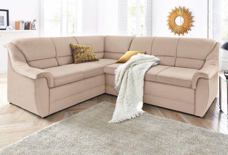DOMO collection Ecksofa »Lale zeitlose Formensprache, komfortabel, L-Form«, mit langem Schenkel, wahlweise mit Bettfunktion von DOMO collection