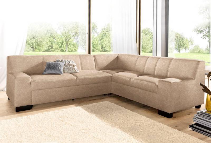 DOMO collection Ecksofa »Norma, moderne Armlehnen, zeitlos und elegant, L-Form«, wahlweise mit Bettfunktion von DOMO collection