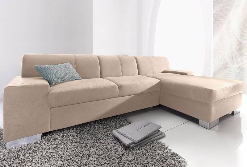 DOMO collection Ecksofa »Star, zeitlose Formensprache, elegante Optik, L-Form«, wahlweise mit Bettfunktion von DOMO collection