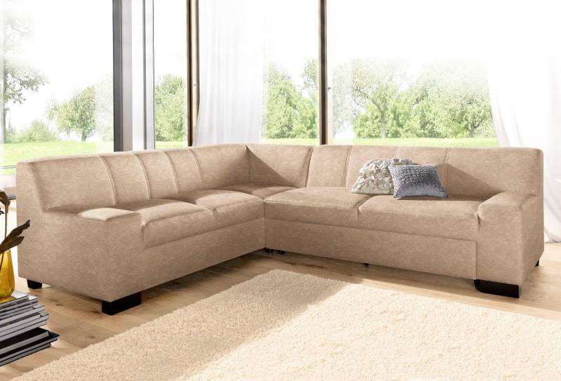 DOMO collection Ecksofa »Norma, moderne Armlehnen, zeitlos und elegant, L-Form«, wahlweise mit Bettfunktion von DOMO collection