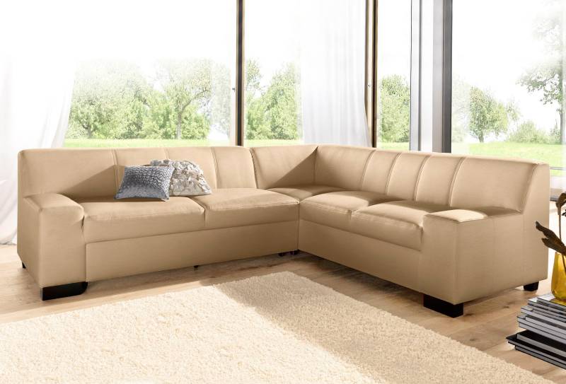DOMO collection Ecksofa »Norma Top, elegant und modern, flache Armlehnen, L-Form«, wahlweise mit Bettfunktion von DOMO collection