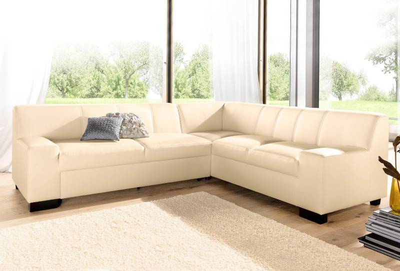 DOMO collection Ecksofa »Norma, moderne Armlehnen, zeitlos und elegant, L-Form«, wahlweise mit Bettfunktion von DOMO collection